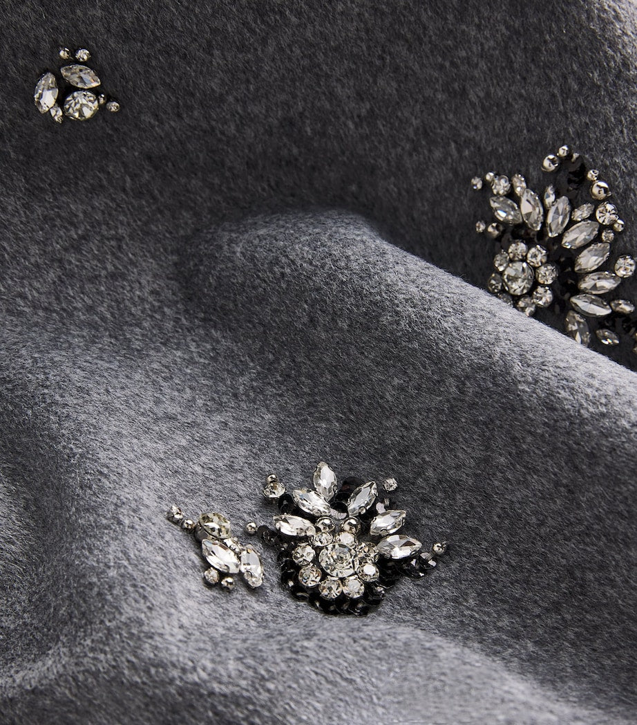 Simkhai Grey Wool-Blend Embellished Gianni Coat