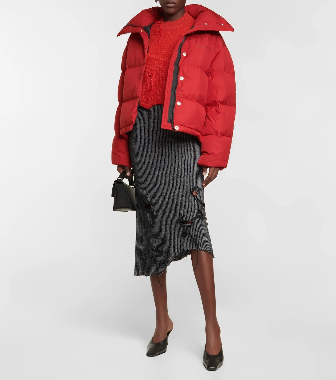 Acne Studios - سترة المنتفخة بشعار العلامة التجارية