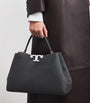 Tory Burch Black Large Leather Eleanor Top-Handle Bag