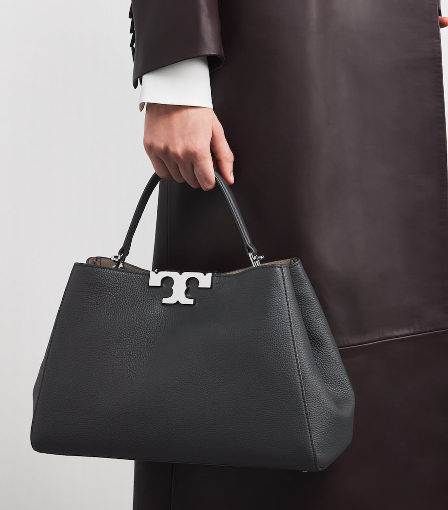 Tory Burch Black Large Leather Eleanor Top-Handle Bag