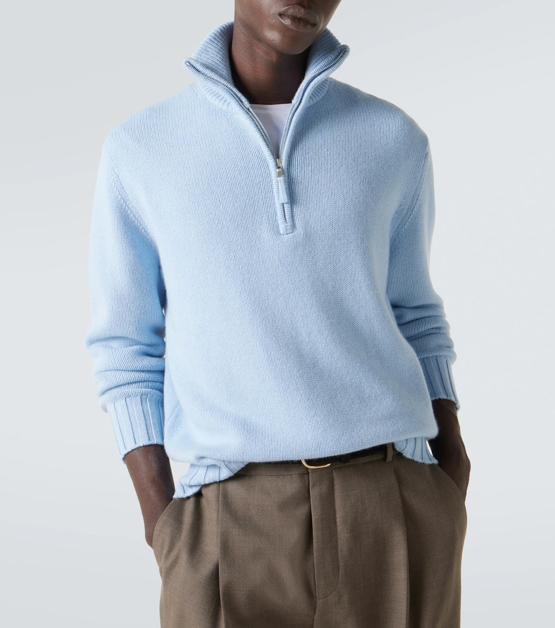 Allude - Cashmere half-zip sweater