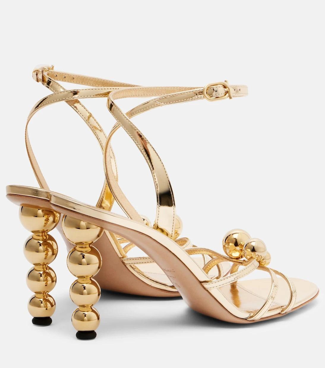 Ferragamo - Karina metallic leather sandals