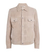 Pal Zileri Beige Suede Shirt Jacket