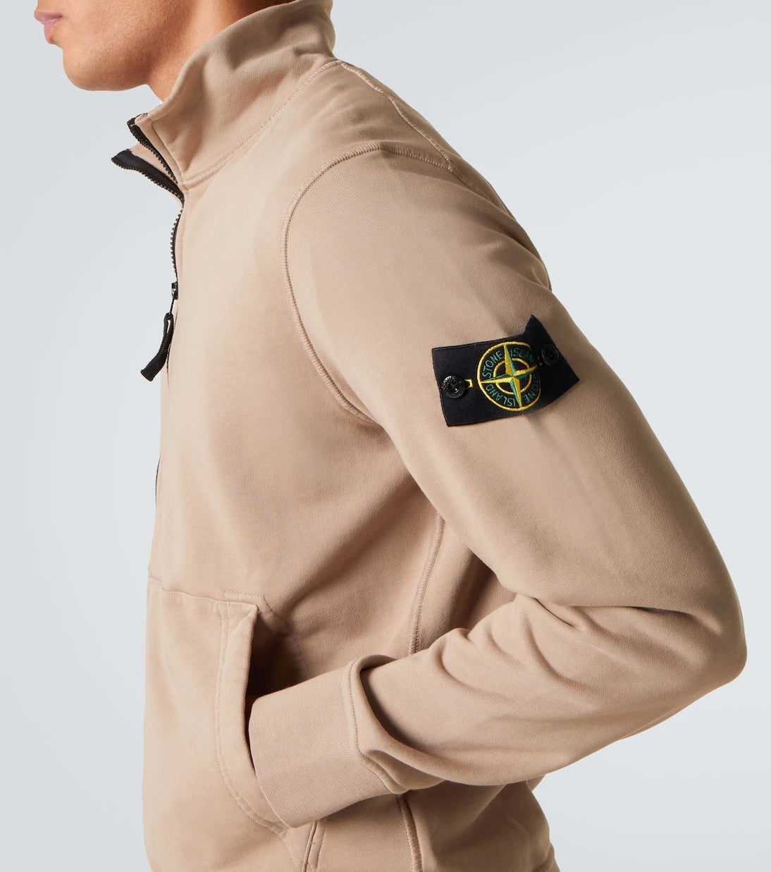 Stone Island - Compass pamuklu fermuarlı sweatshirt