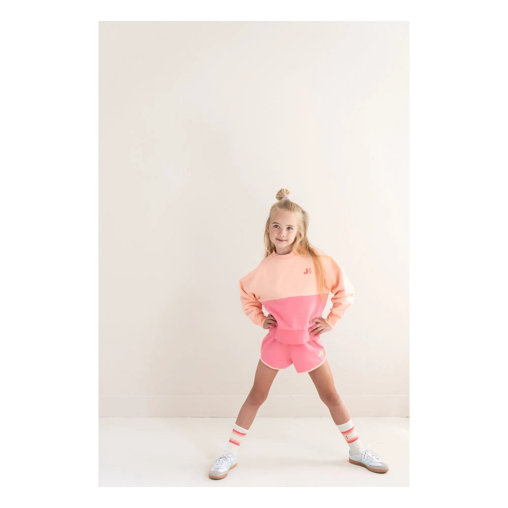 Jenest - Color Block organic cotton sweatshirt | Pink