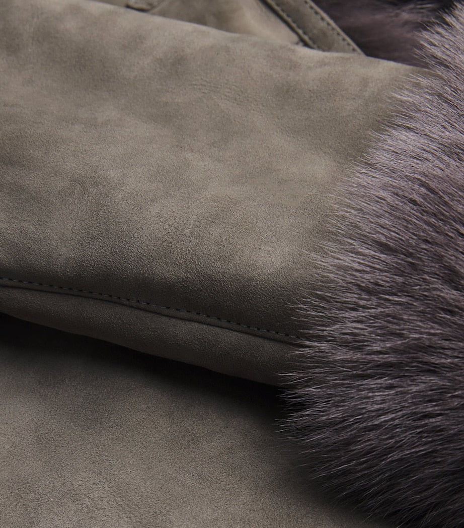 Suede-Shearling Louise Coat SOIL