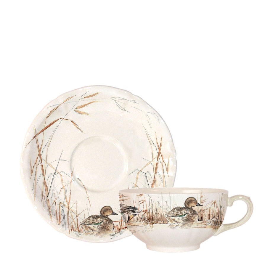 Set of 2 Sologne Breakfast Cups and Saucers (18cm)