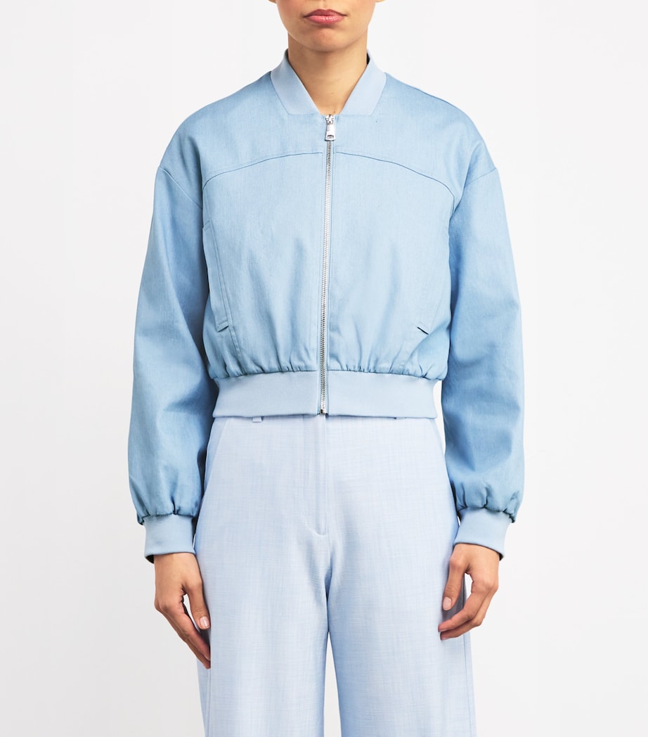 Denim Bomber Jacket BLUE SKY