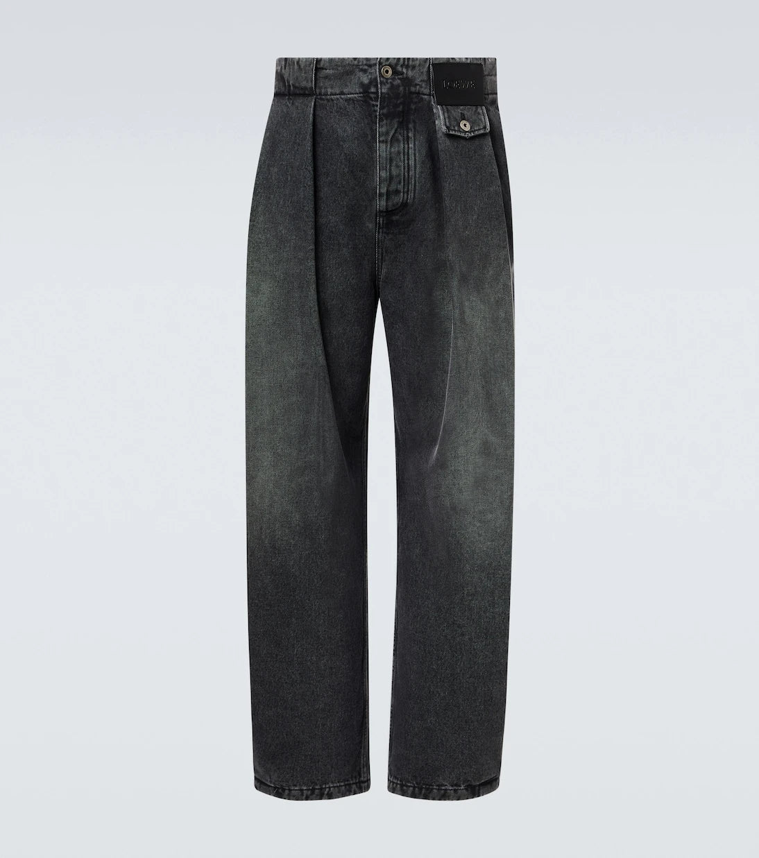 Loewe - Pleated barrel-leg jeans