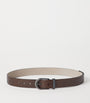 Brown Hammered Calfskin Belt