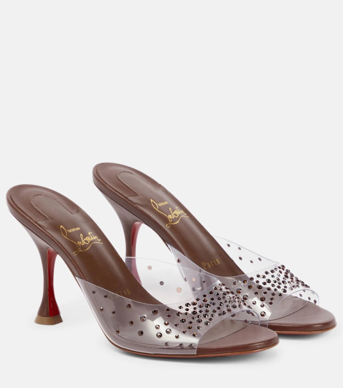 Christian Louboutin - Nudes Degramule embellished mules