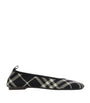 Burberry Black Knit Check Baby Ballet Flats