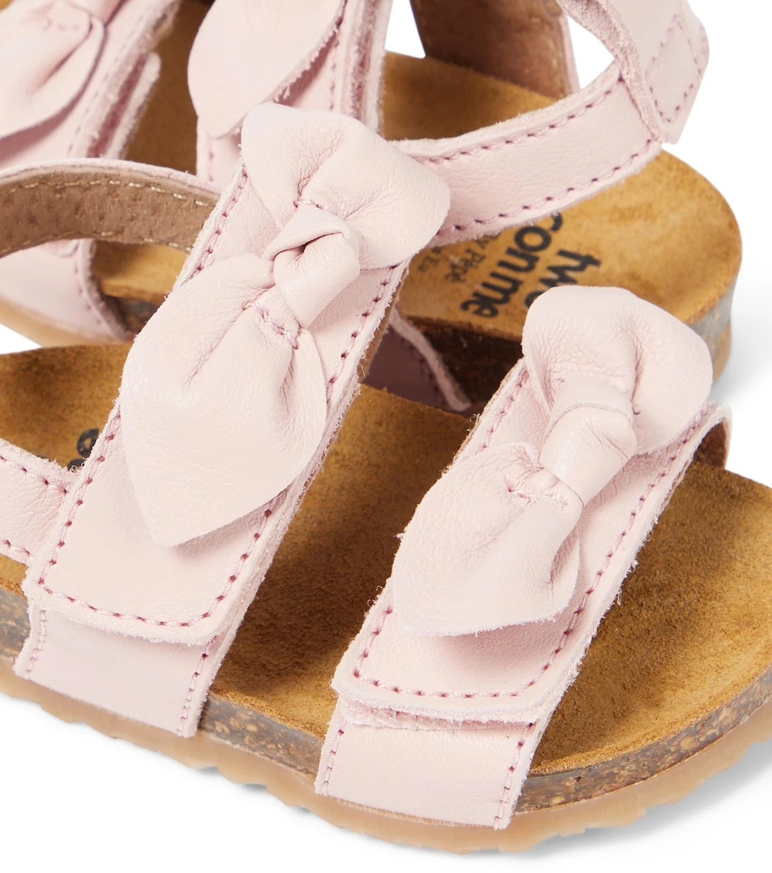 PèPè - Baby bow-detail leather sandals