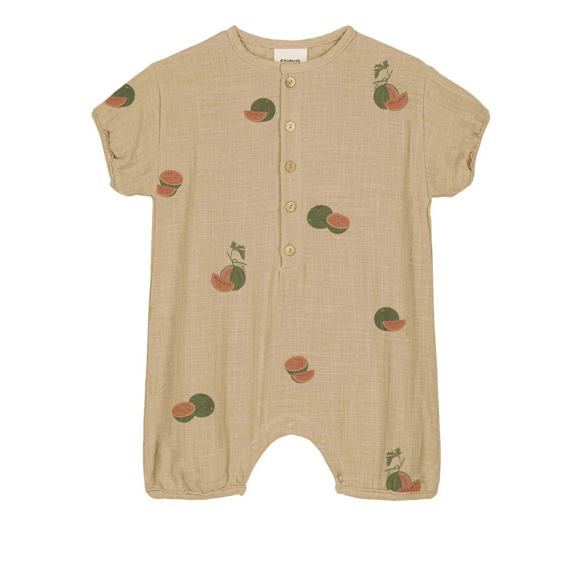 Studio Bohème - Combishort Bebecito Watermelon Organic Cotton | Sage