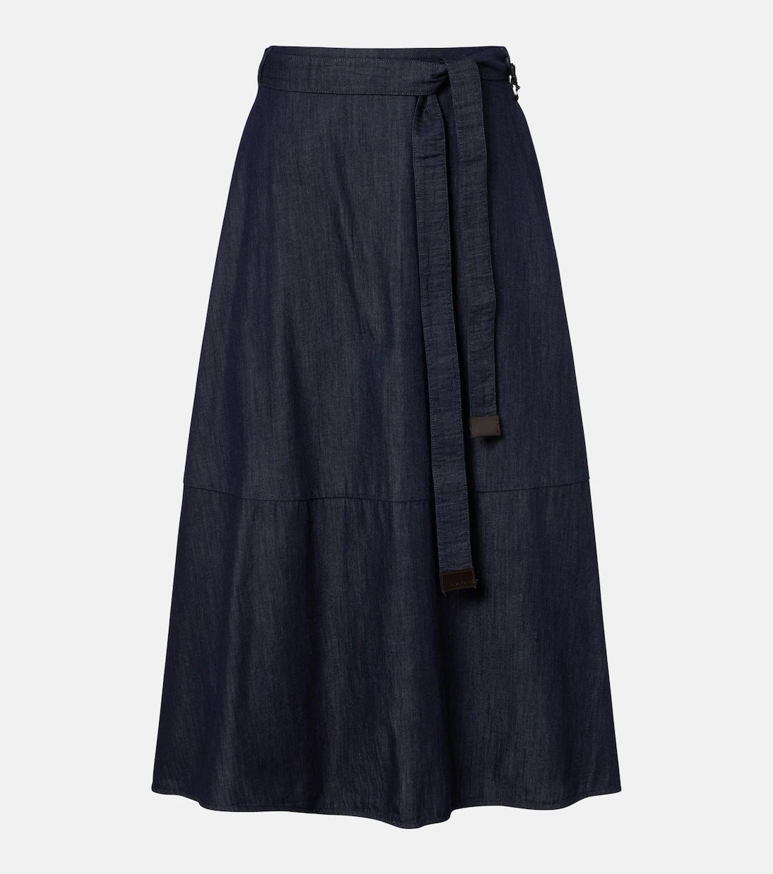 'S Max Mara - Belted denim midi skirt