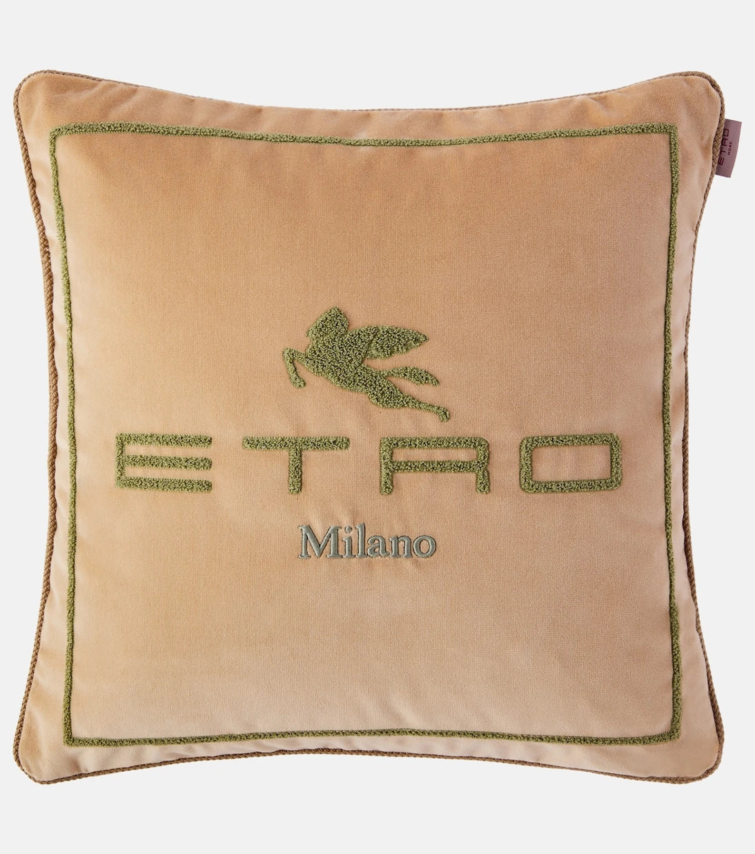 Etro - وسادة من القطن والصوف بشعار سبونج