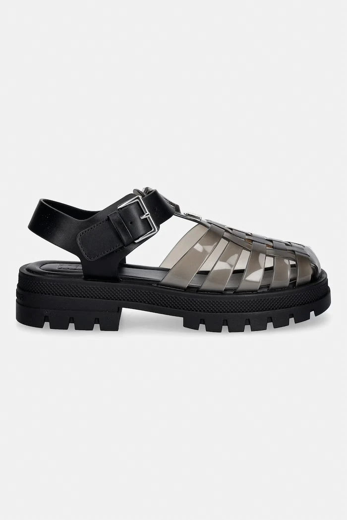 Tommy Jeans açık topuklu sandalet ayakkabı kadın TJW JELLY FISHERMAN SANDAL