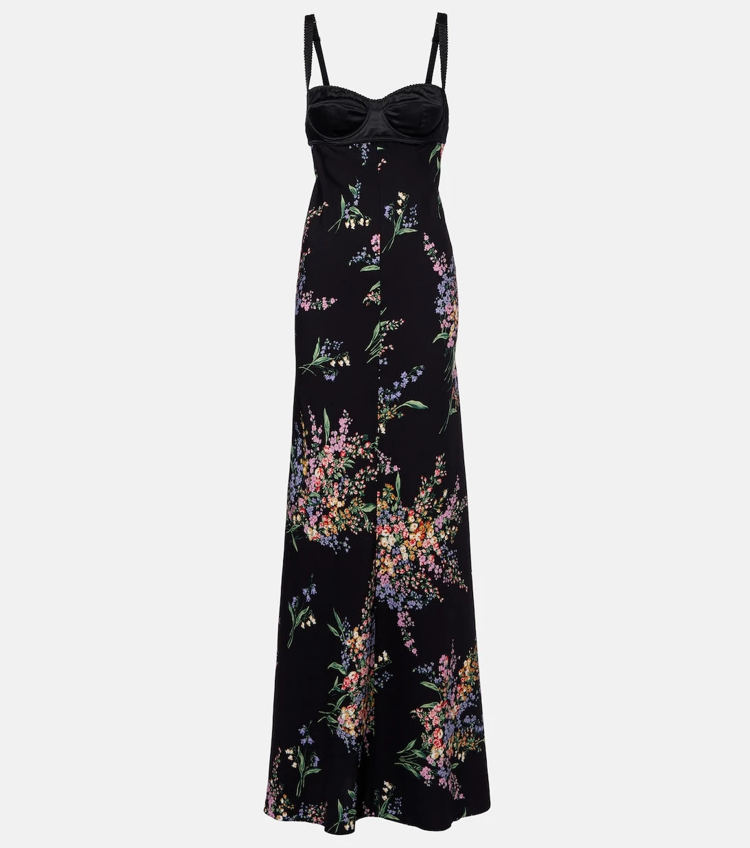 Dolce&Gabbana - Floral silk-blend charmeuse maxi dress