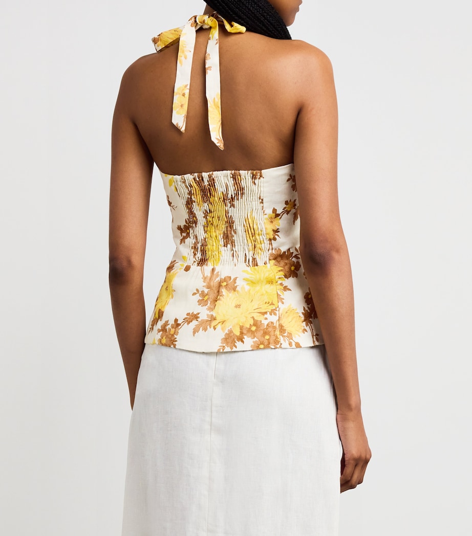 Faithfull the Brand Multi Linen Floral Marie Top