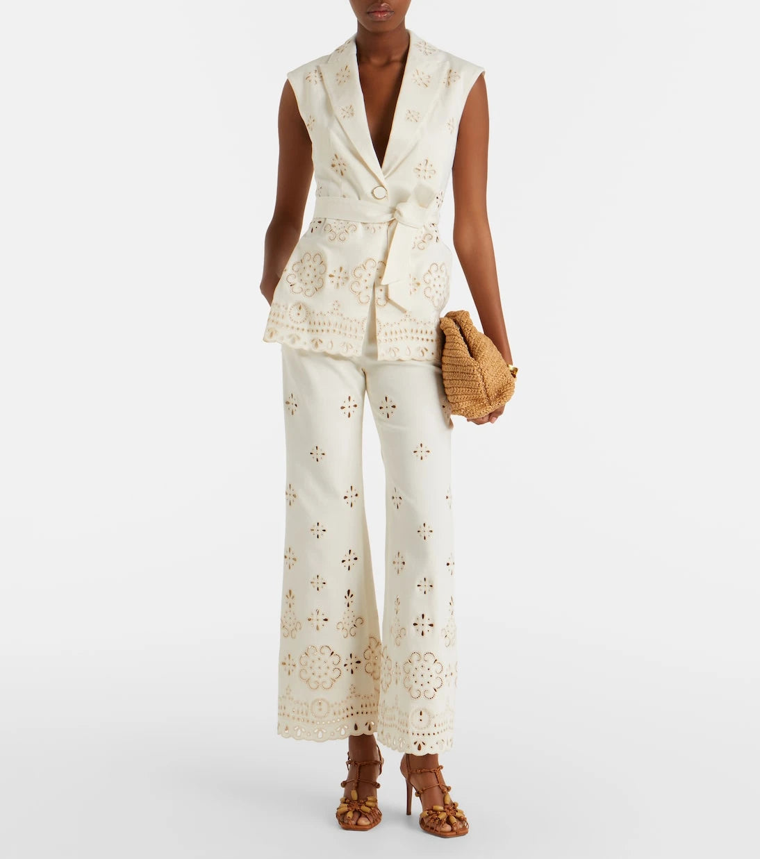 Veronica Beard - Townes eyelet cotton twill vest