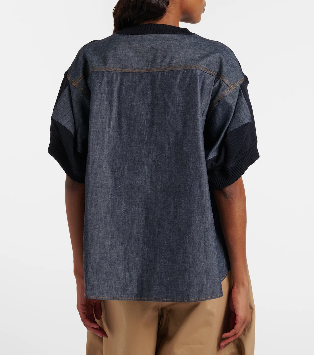 Sacai - Cotton-blend top