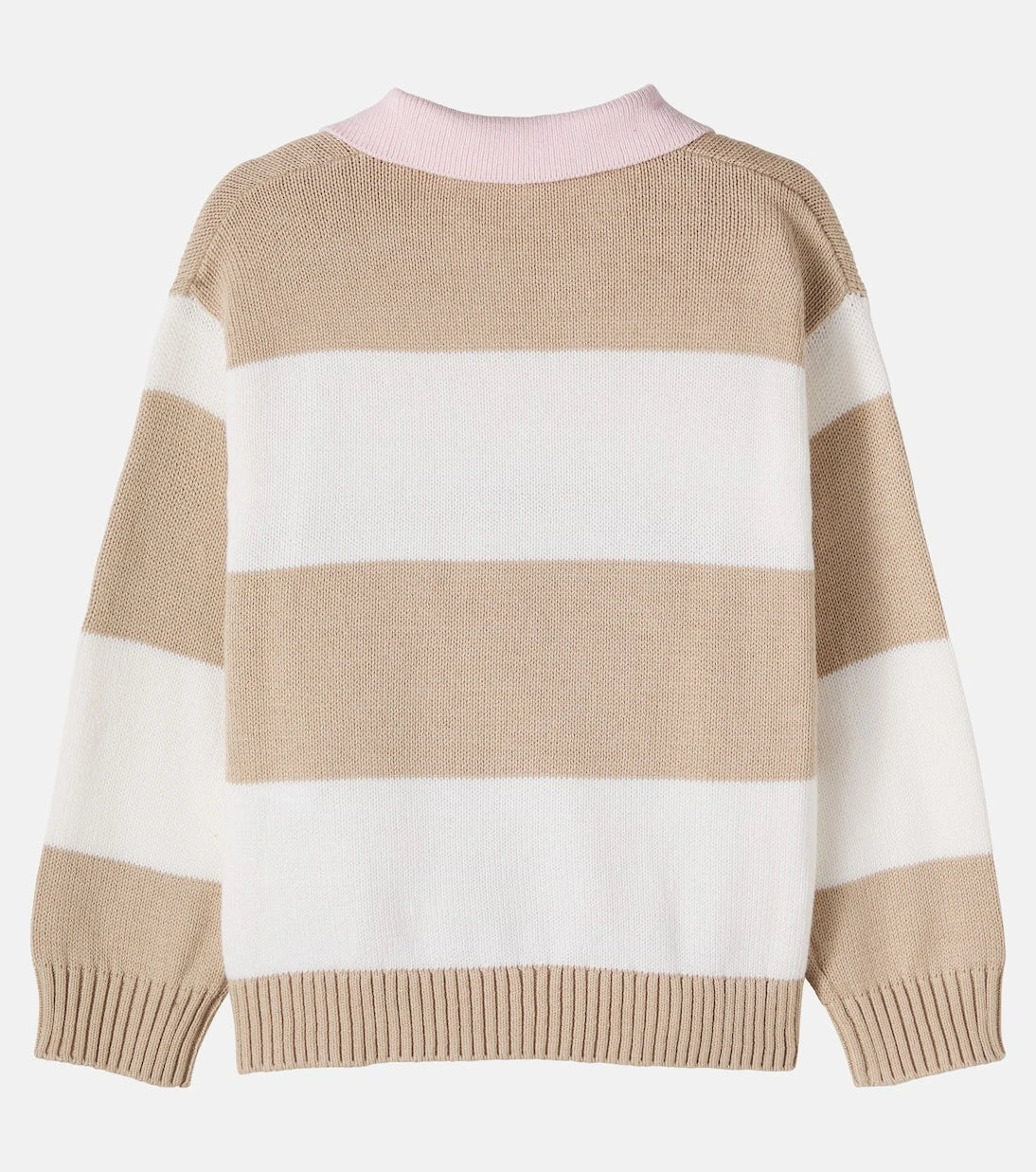 Il Gufo - Striped cotton polo sweater