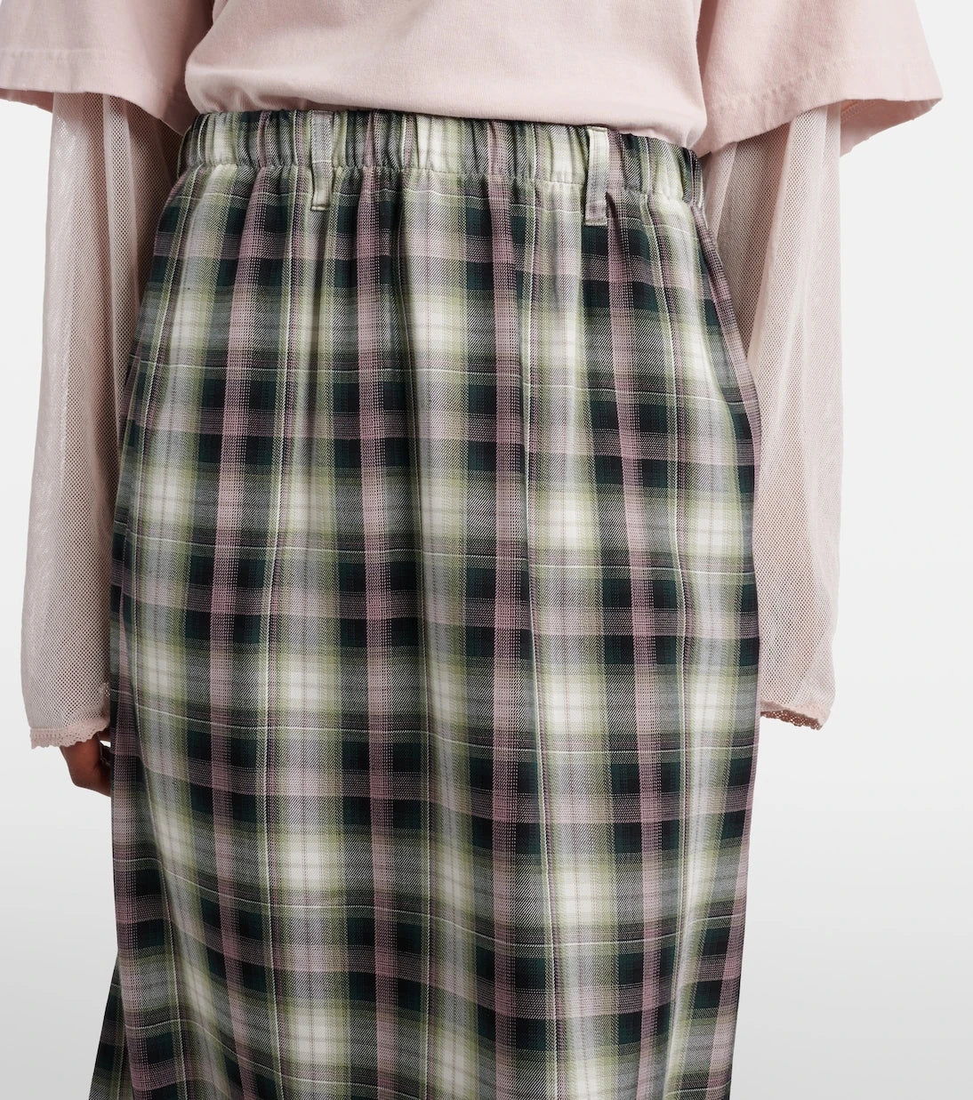 Acne Studios - Izetta checked midi skirt
