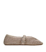 Nude Lurex Crochet Ballet Flats