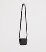 Black Small Leather Maeve Cross-Body Card Holder