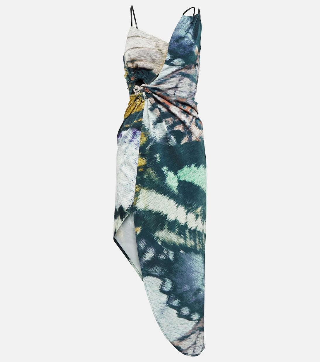 Jacques Wei - Asymmetric printed midi dress
