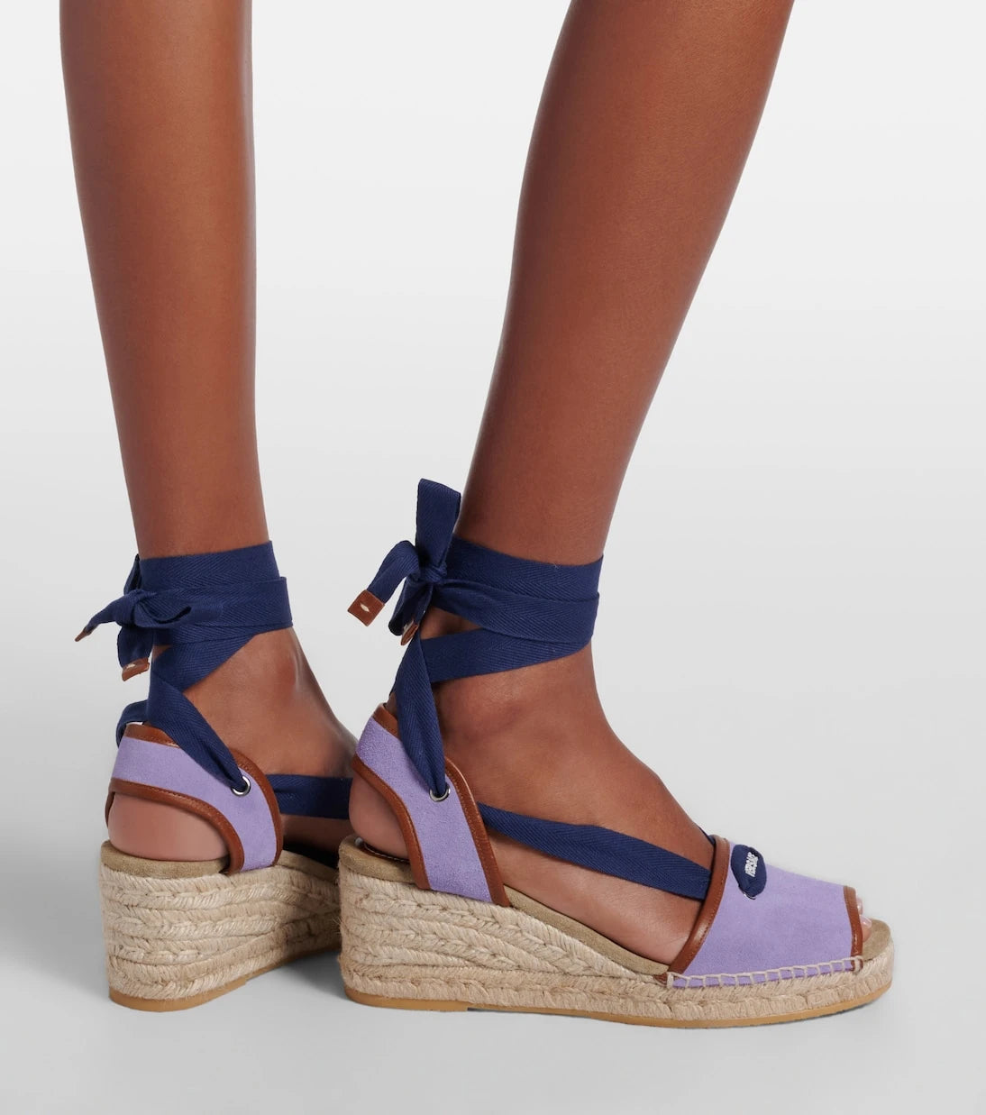 Versace - Lola suede espadrille wedges
