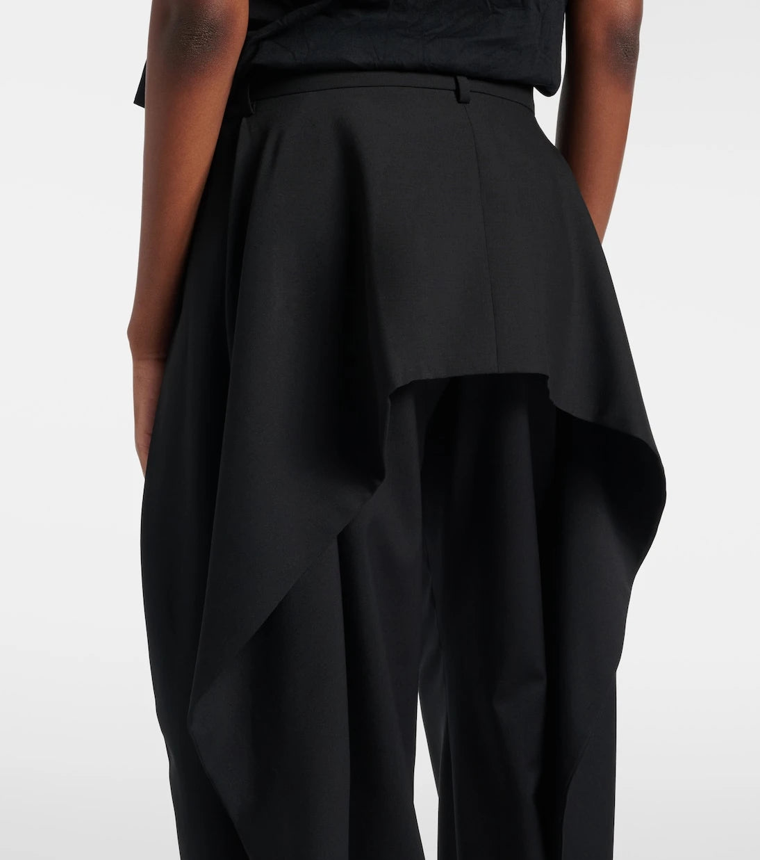 Loewe - Draped wool wide-leg pants