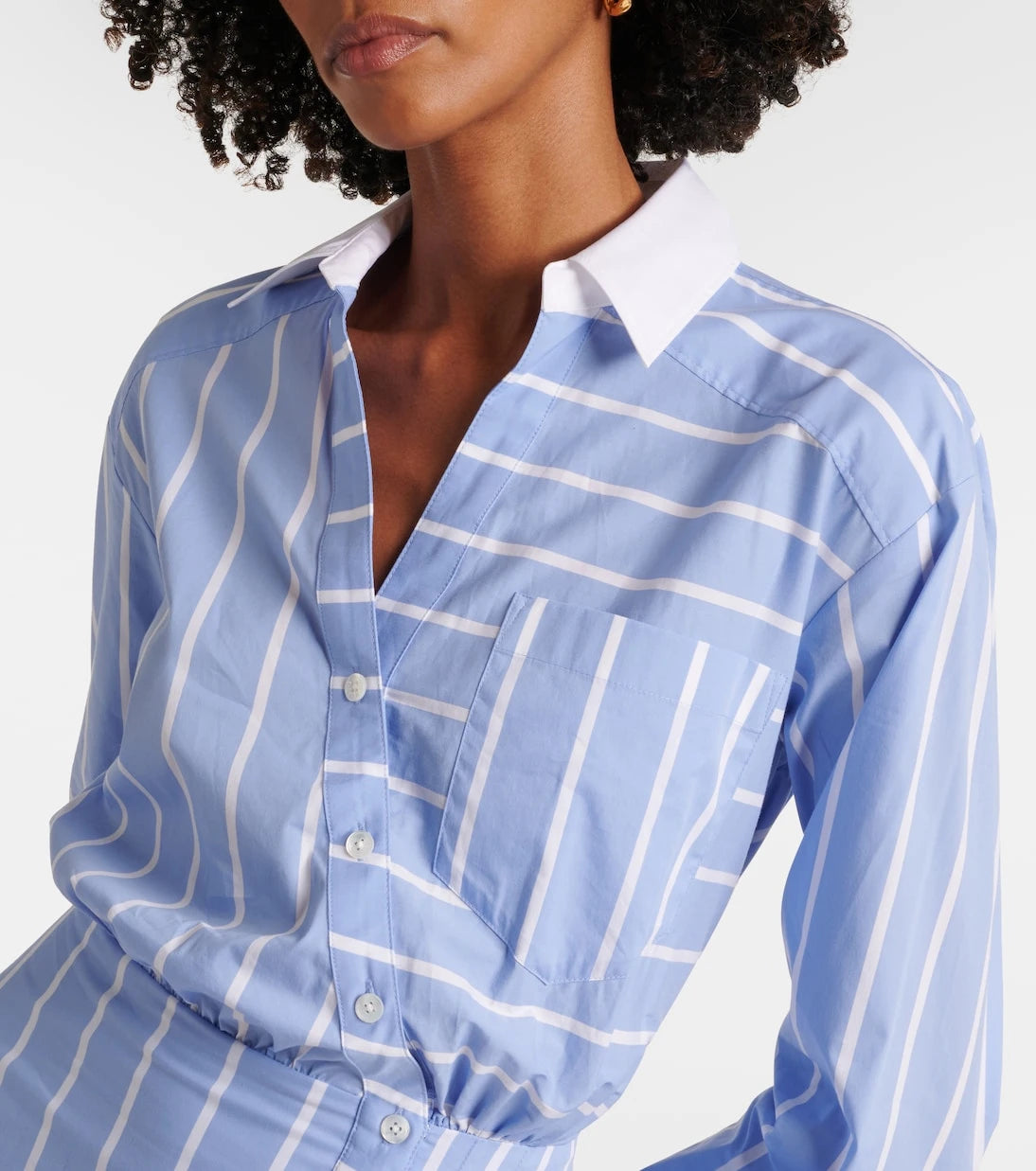 Veronica Beard - Poppe striped cotton-blend shirt dress