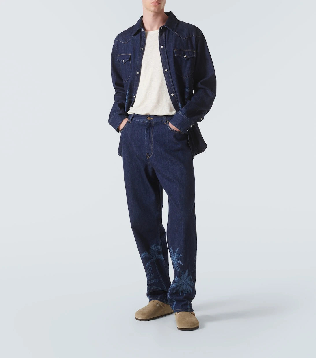 Alanui - Jungle printed straight jeans