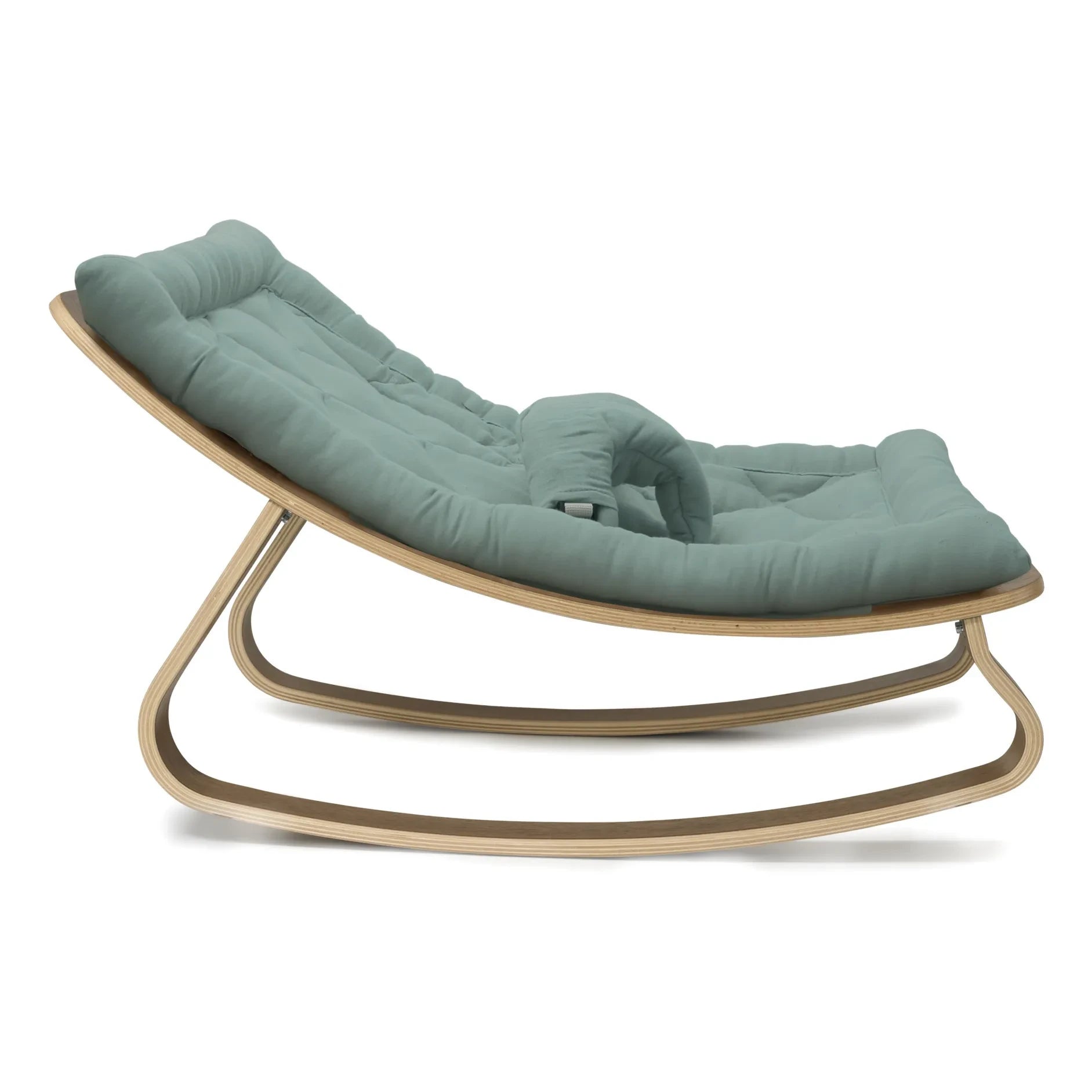 Charlie Crane - Levo Walnut Baby Bouncer | Storm Blue