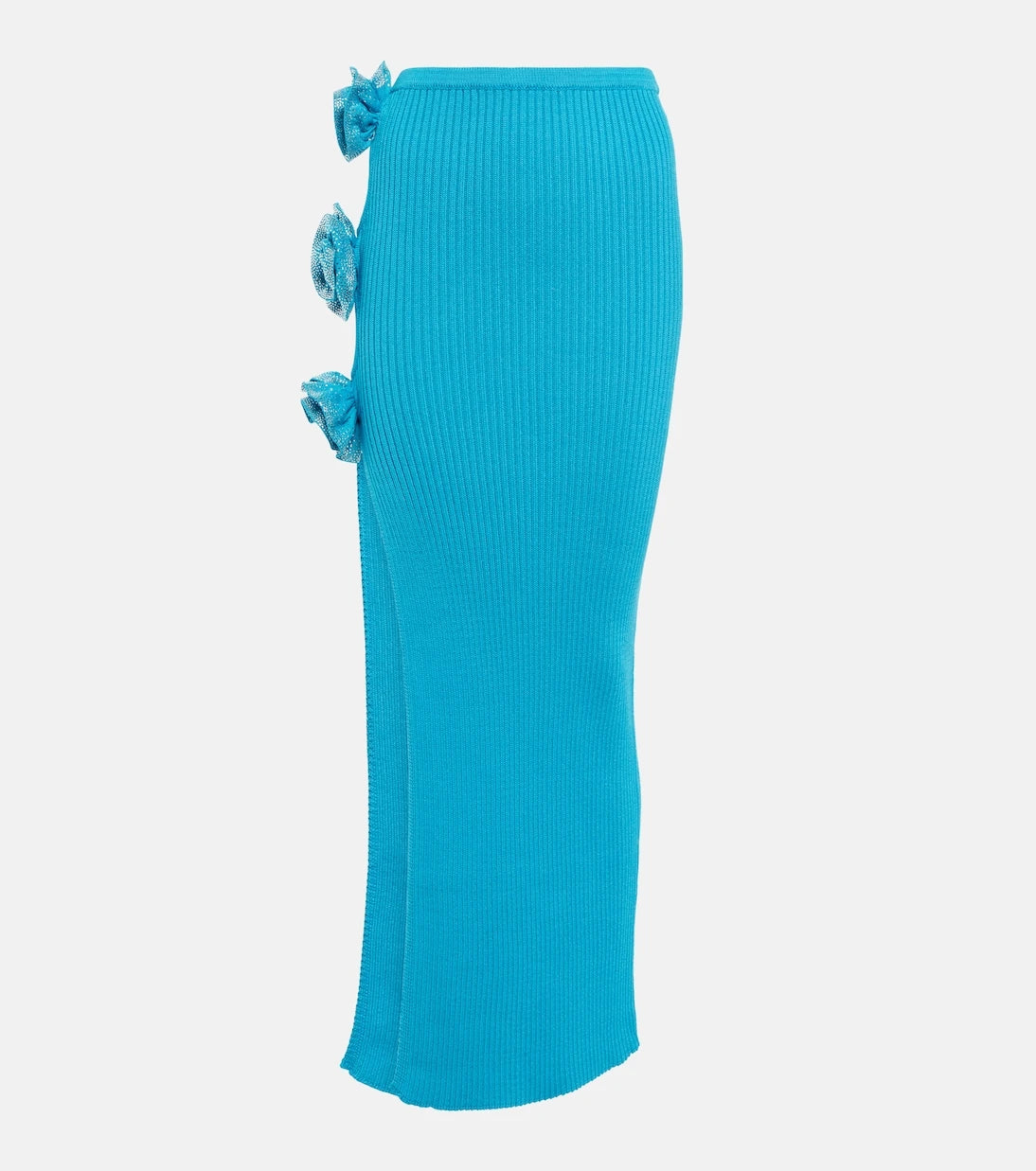 Giuseppe di Morabito - Embellished ribbed-knit midi skirt