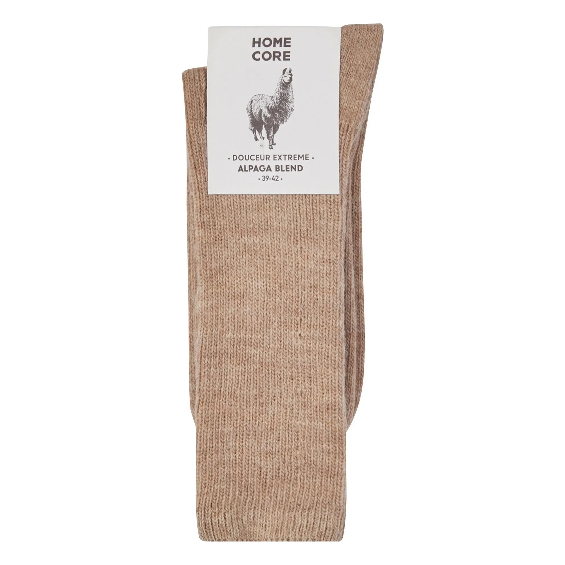 Homecore - Earth Alpaca socks | Light brown