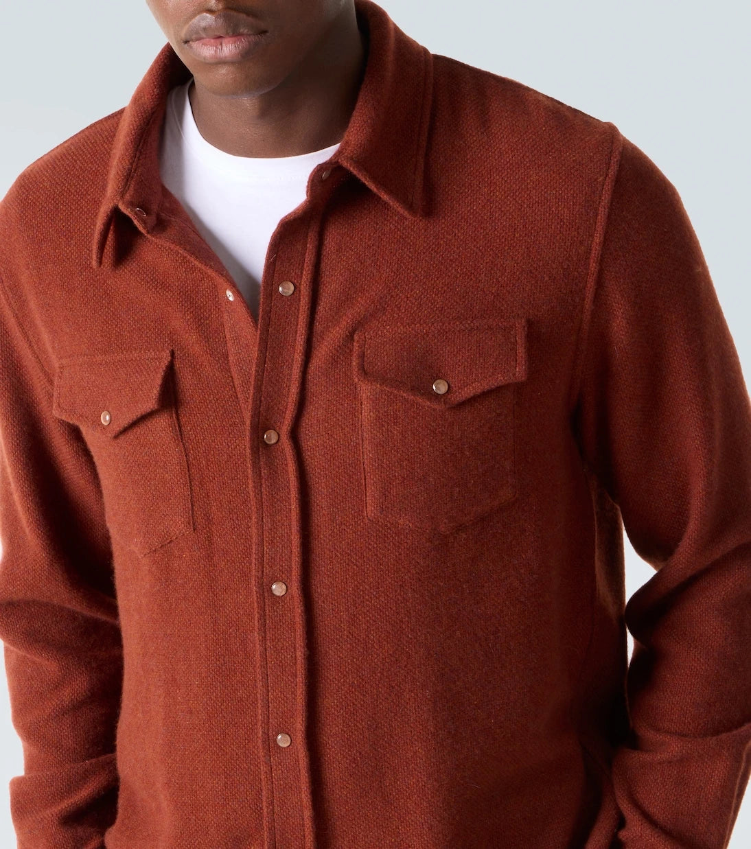 God's True Cashmere - Cashmere shirt with sunstone