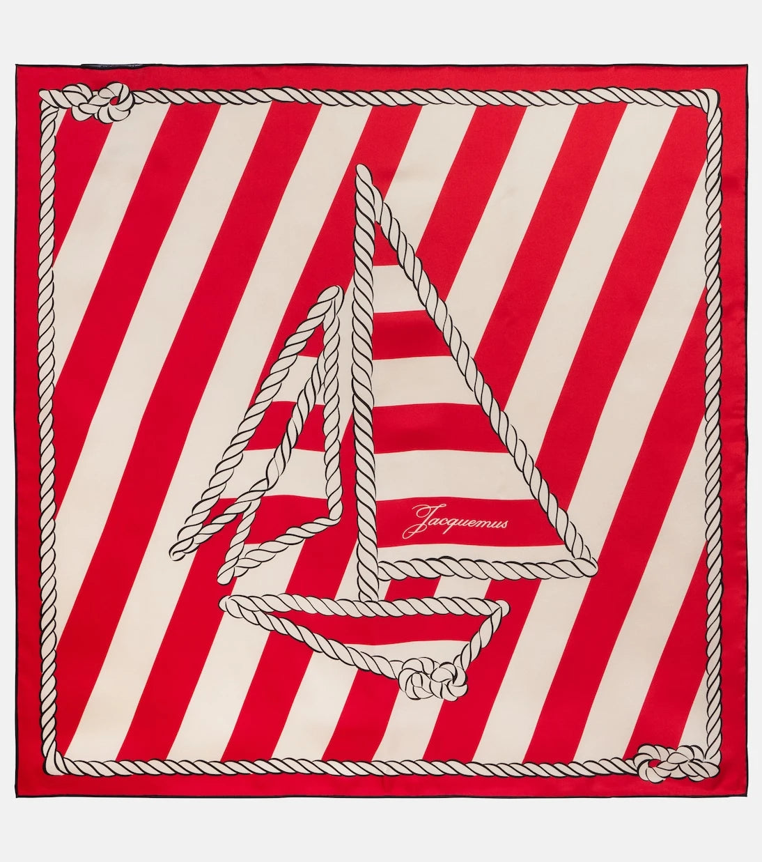 Jacquemus - Bateau Corde printed silk scarf