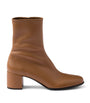 Prada Brown Stretch-Nappa Leather Booties 55