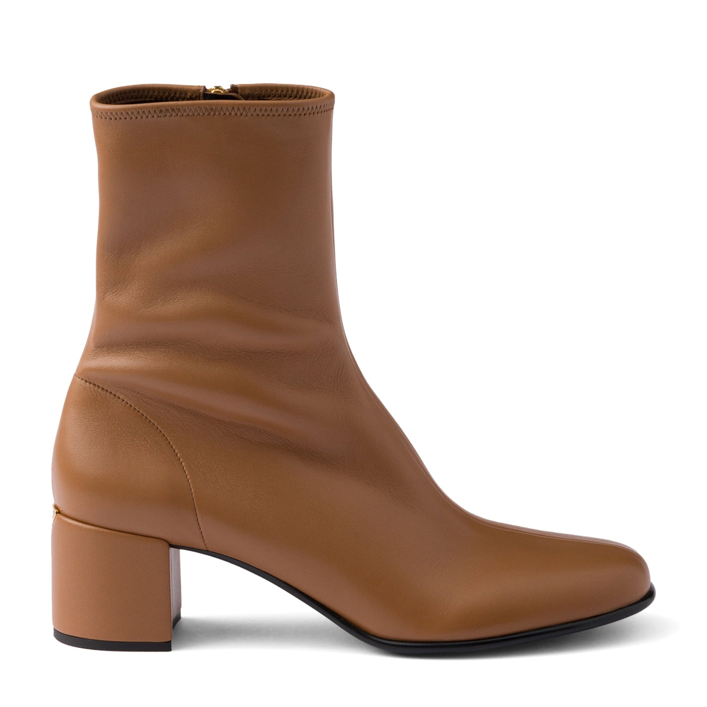 Prada Brown Stretch-Nappa Leather Booties 55