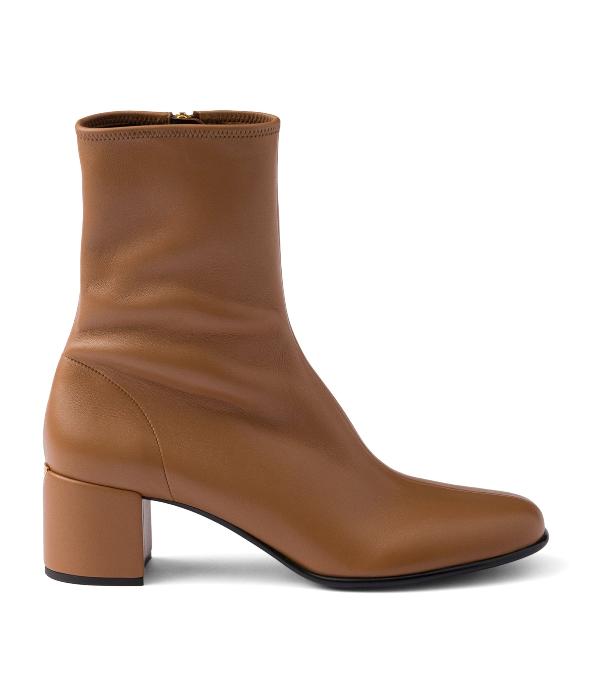 Prada Brown Stretch-Nappa Leather Booties 55