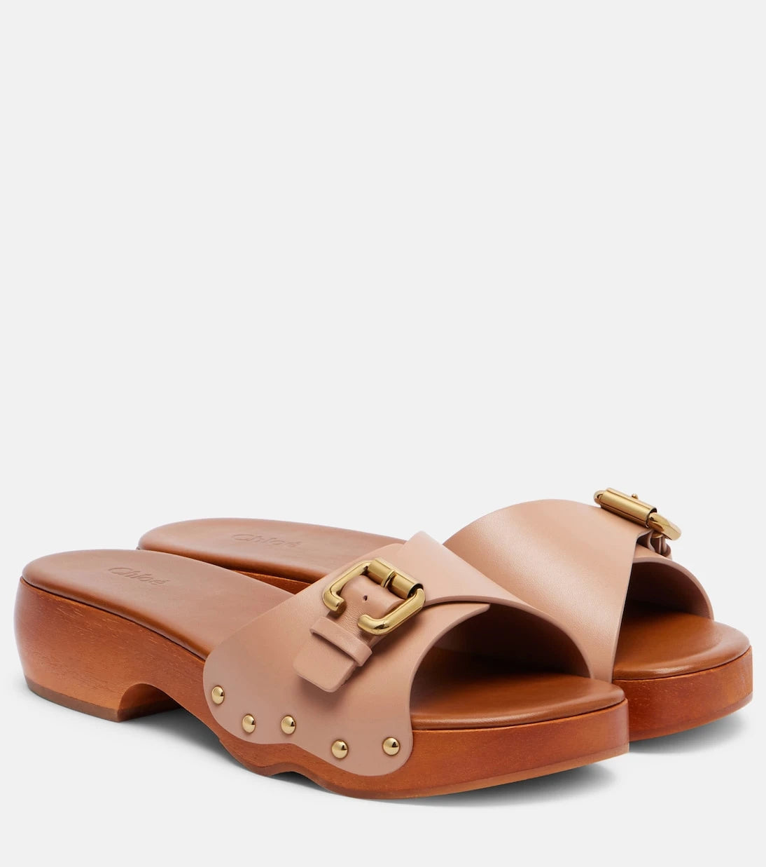 Chloé - Jeannette 40 embellished leather clogs