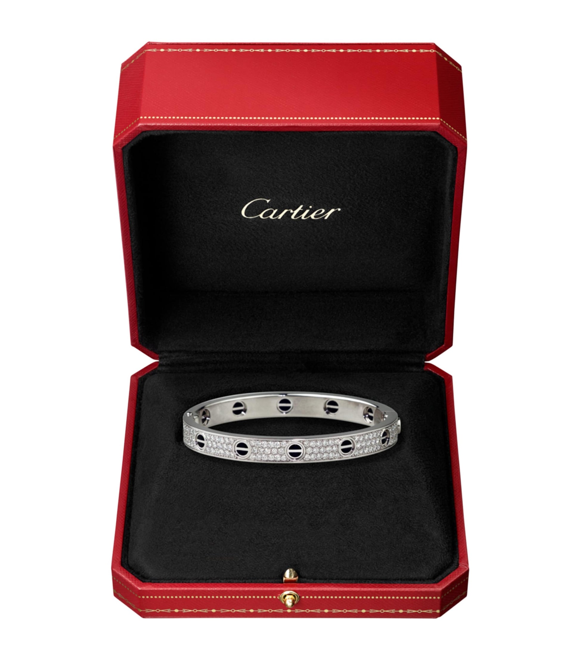 LOVE Classic White Gold and Diamond Ceramic Paved Bracelet