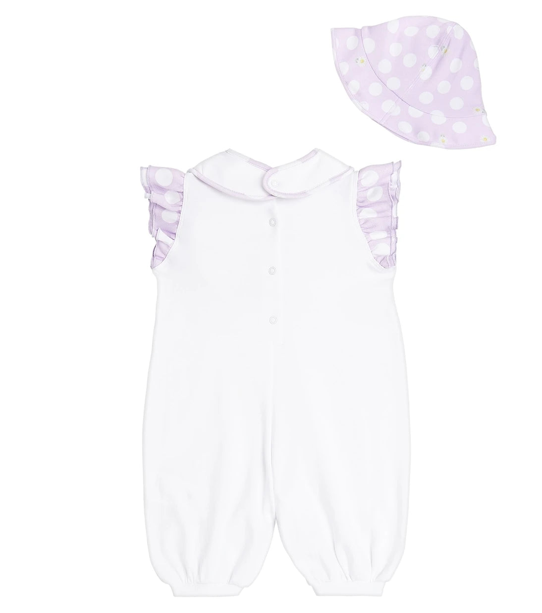 Monnalisa - Baby onesie, bib, and bucket hat set