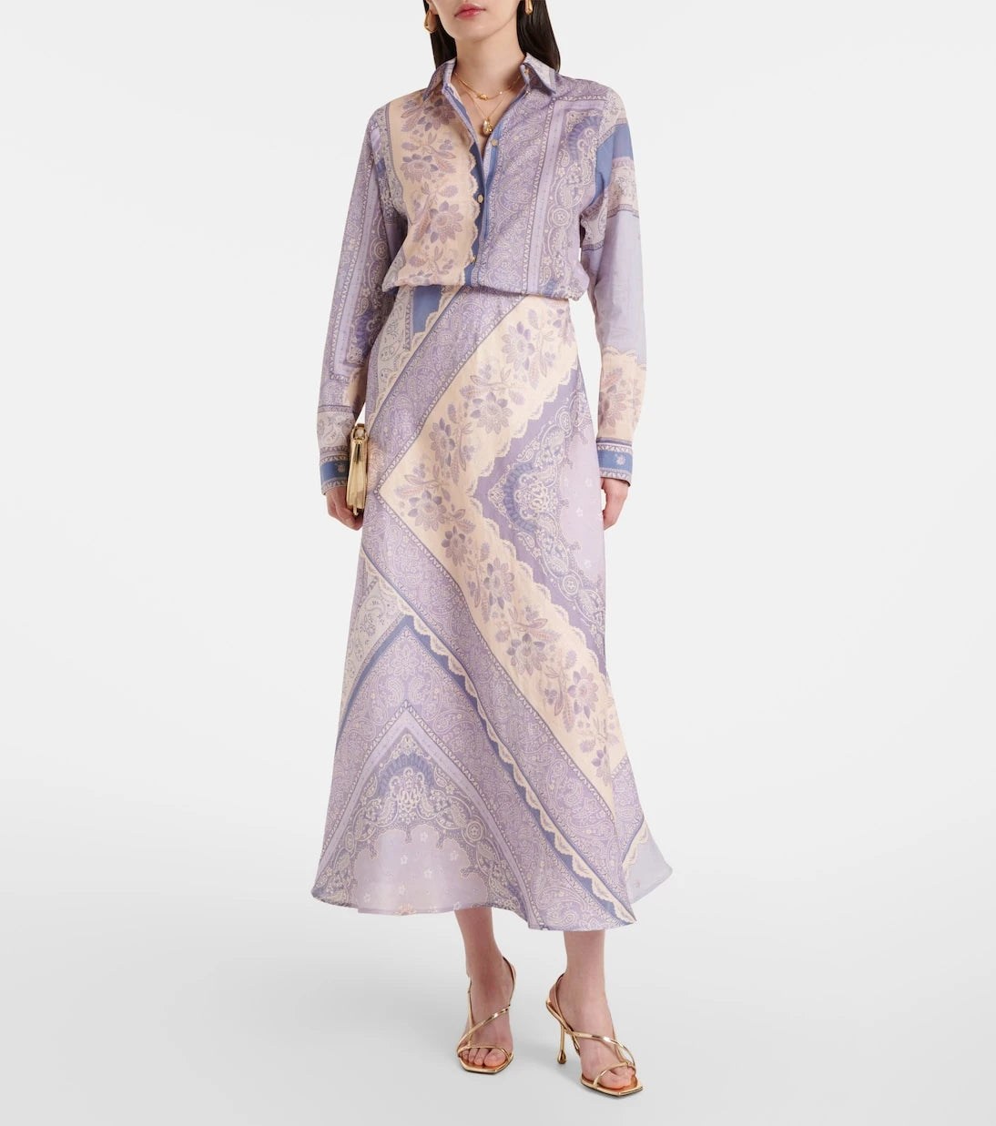 Zimmermann - Lucky printed linen skirt