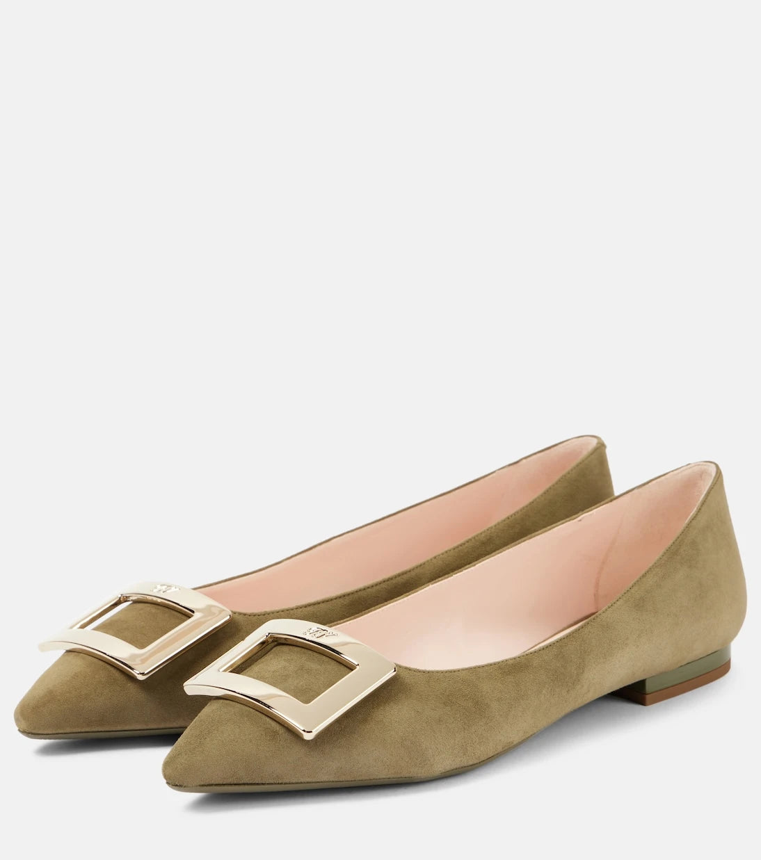 Roger Vivier - حذاء باليه غوميتين المسطح من الجلد السويدي