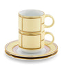 Set of 2 Colonna Diva Giallo Coffee Cups and Saucers