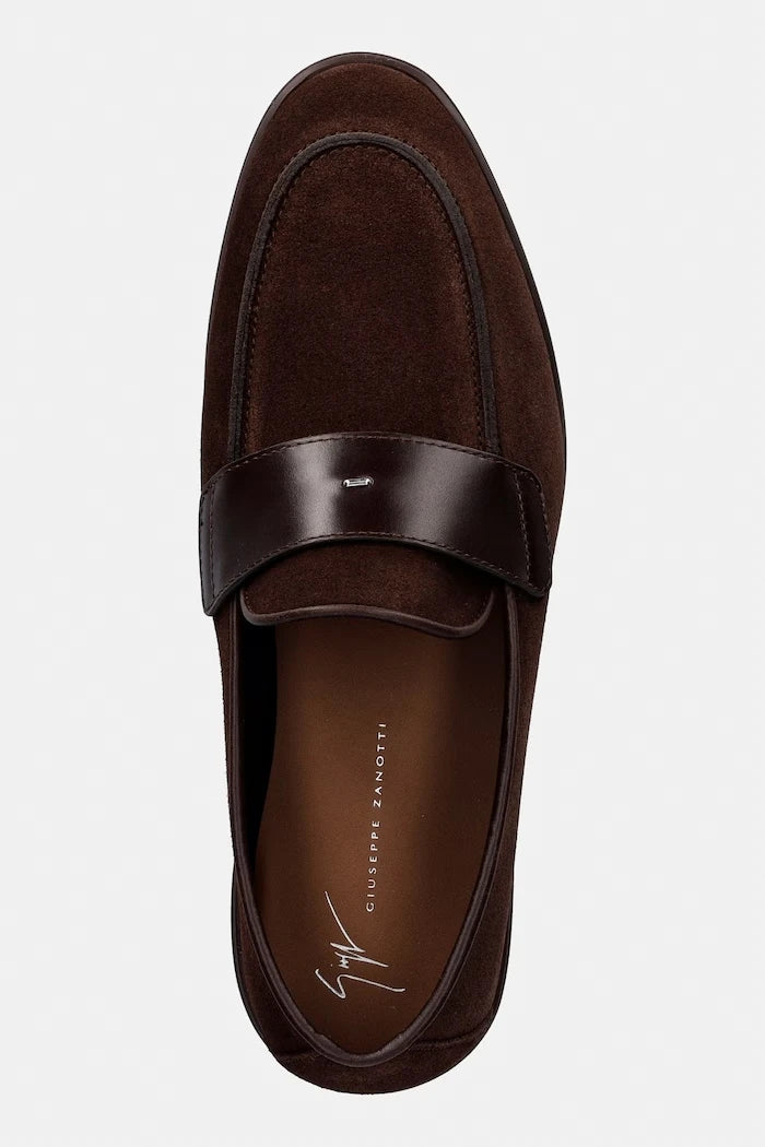Giuseppe Zanotti мокасини мъжки от велур Berth