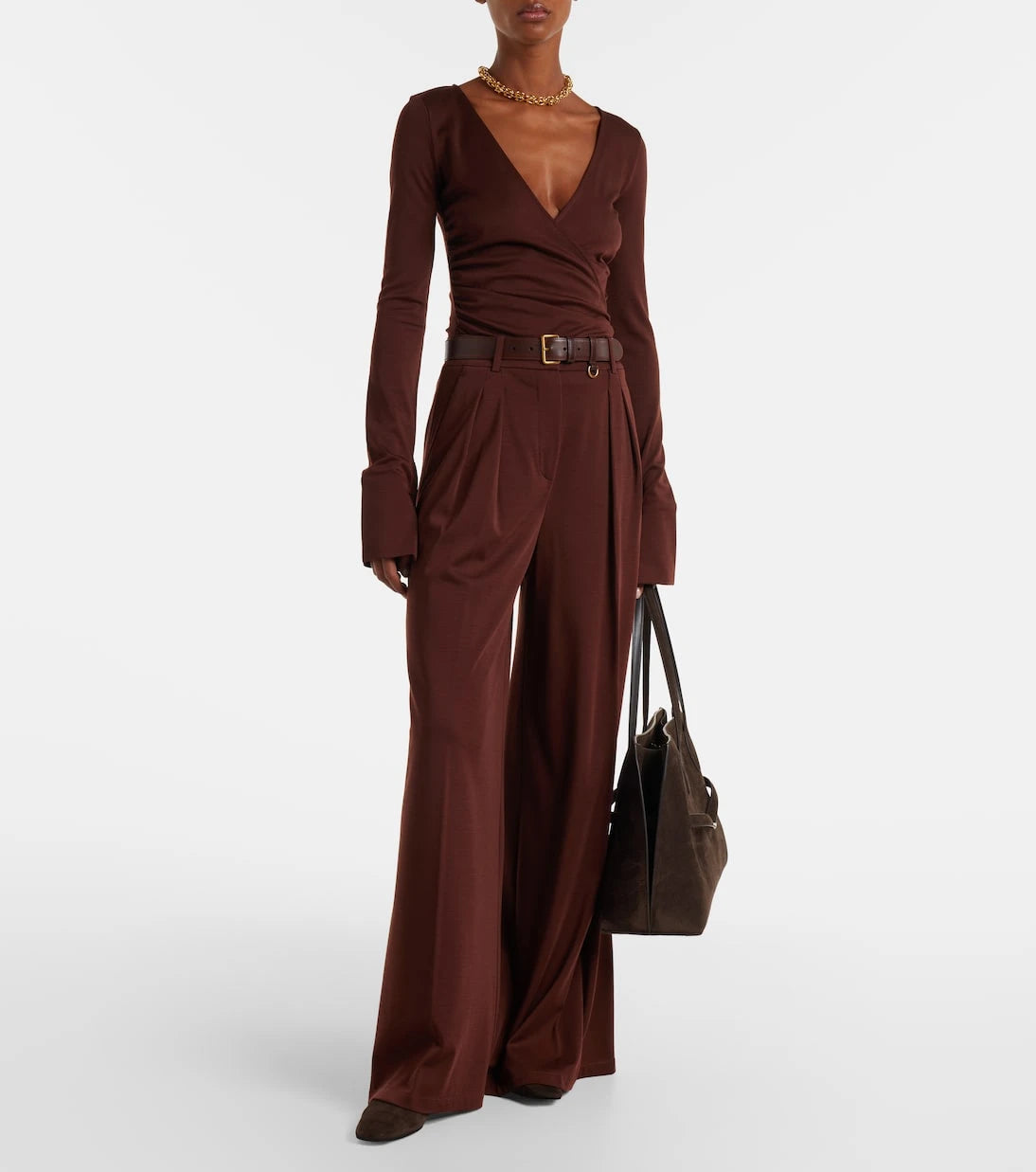 Max Mara - Nigella draped wool bodysuit